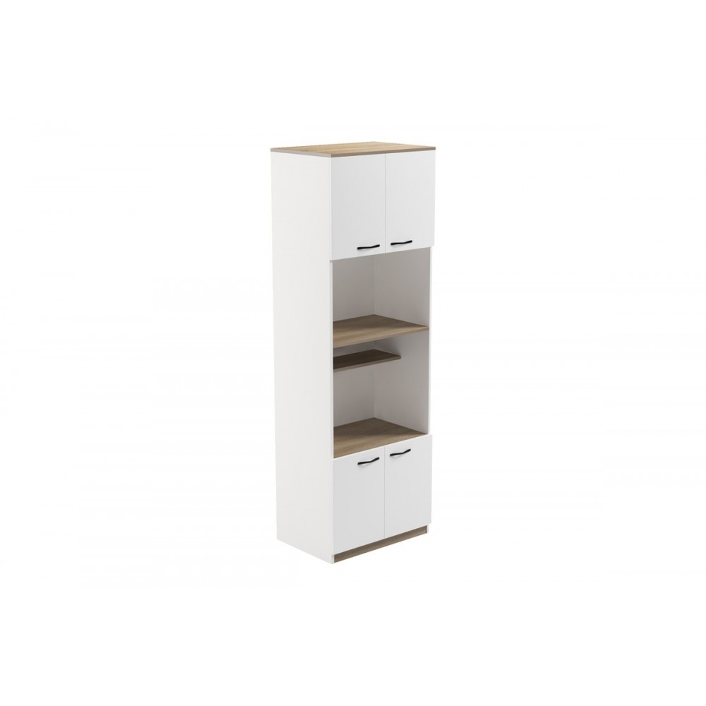 Ντουλάπα κουζίνας "ROWAN" σε χρώμα λευκό/σονόμα 60x42x182