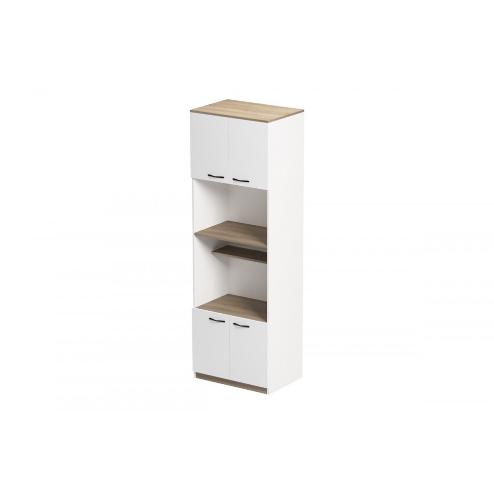 Ντουλάπα κουζίνας "ROWAN" σε χρώμα λευκό/σονόμα 60x42x182