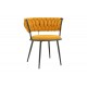 Πολυθρόνα "ALKIA I" από ύφασμα/μέταλλο σε χρώμα κίτρινο/μαύρο 57x58.5x72