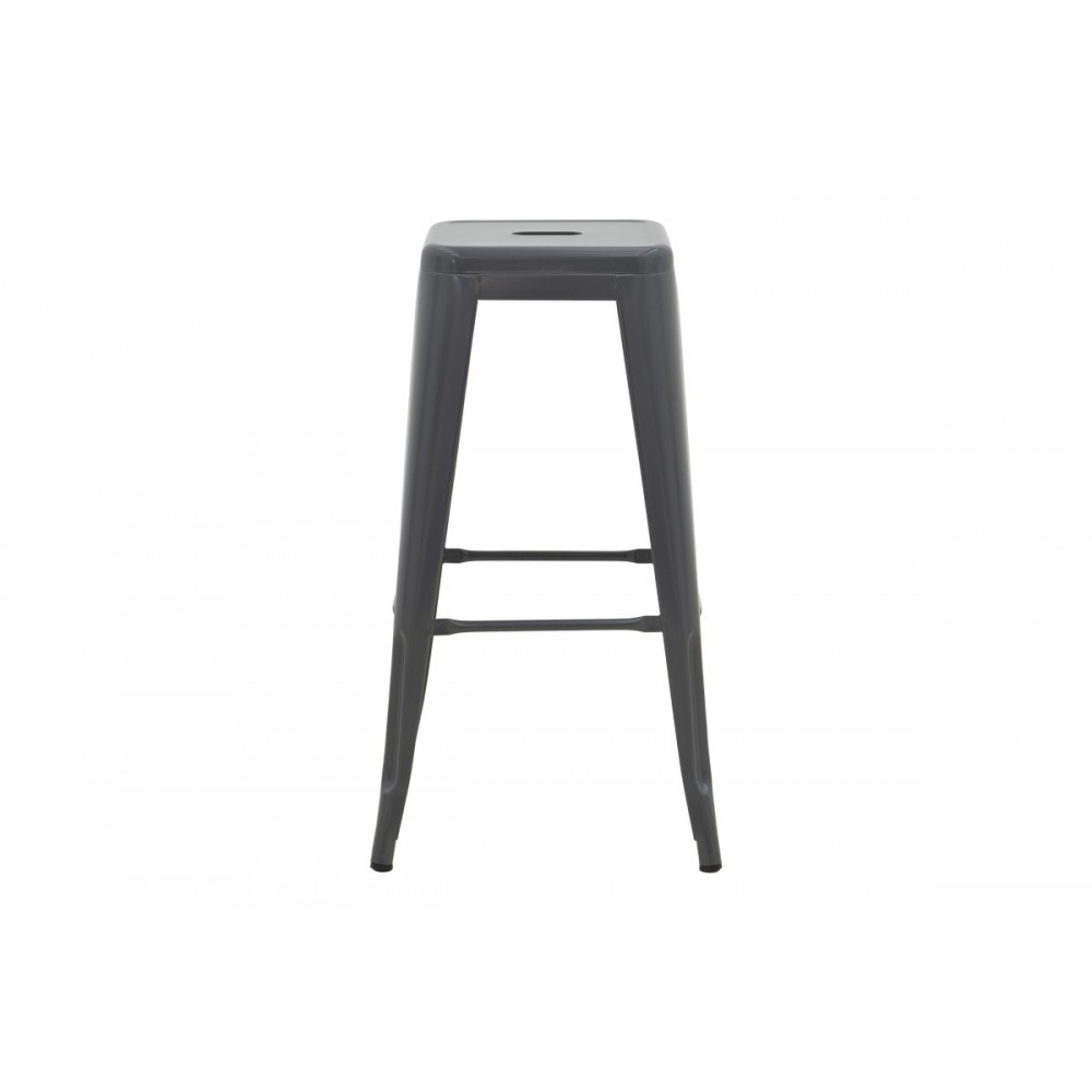 Σκαμπό μπαρ "UTOPIA" από μέταλλο σε χρώμα ανθρακί 42x42x76