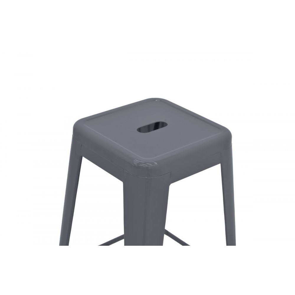 Σκαμπό μπαρ "UTOPIA" από μέταλλο σε χρώμα ανθρακί 42x42x76