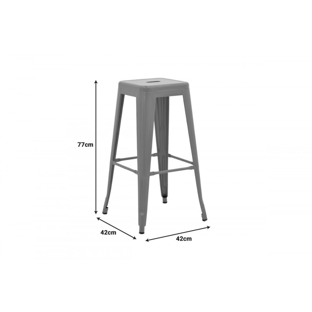 Σκαμπό μπαρ "UTOPIA" από μέταλλο σε χρώμα πράσινο 42x42x76