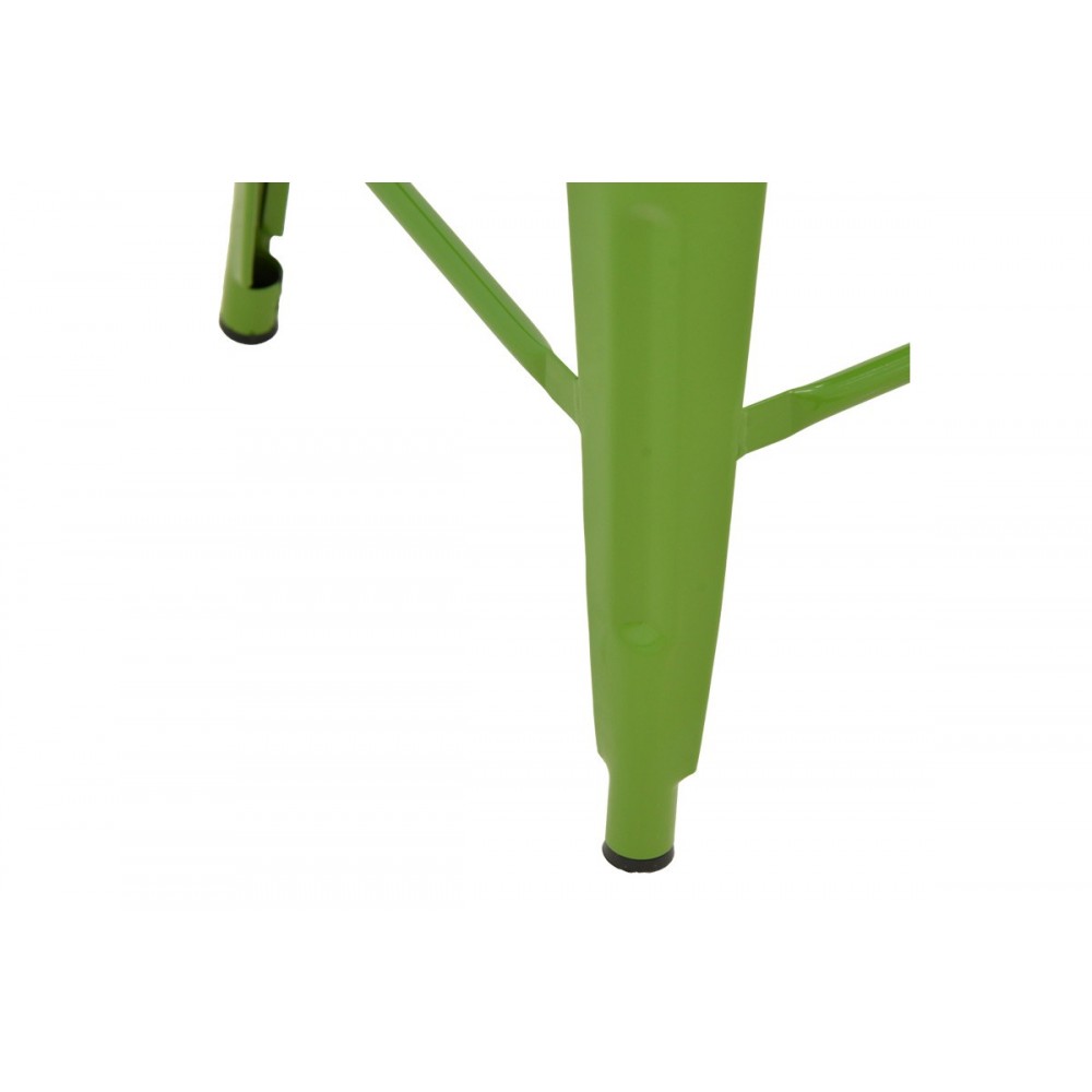 Σκαμπό μπαρ μεσαίου ύψους "UTOPIA" με πλάτη από μέταλλο σε χρώμα πράσινο 42x42x86