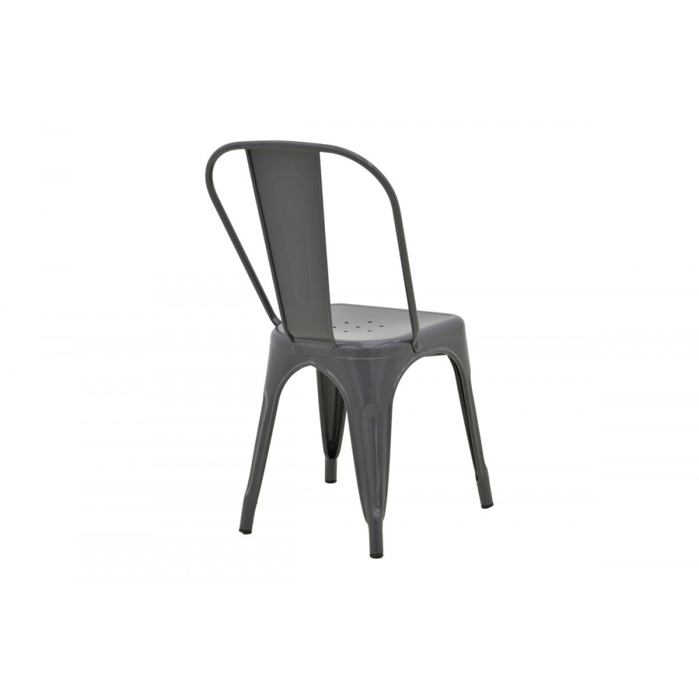 Καρέκλα "UTOPIA" από μέταλλο σε χρώμα ανθρακί 44x44x85