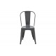 Καρέκλα "UTOPIA" από μέταλλο σε χρώμα ανθρακί 44x44x85