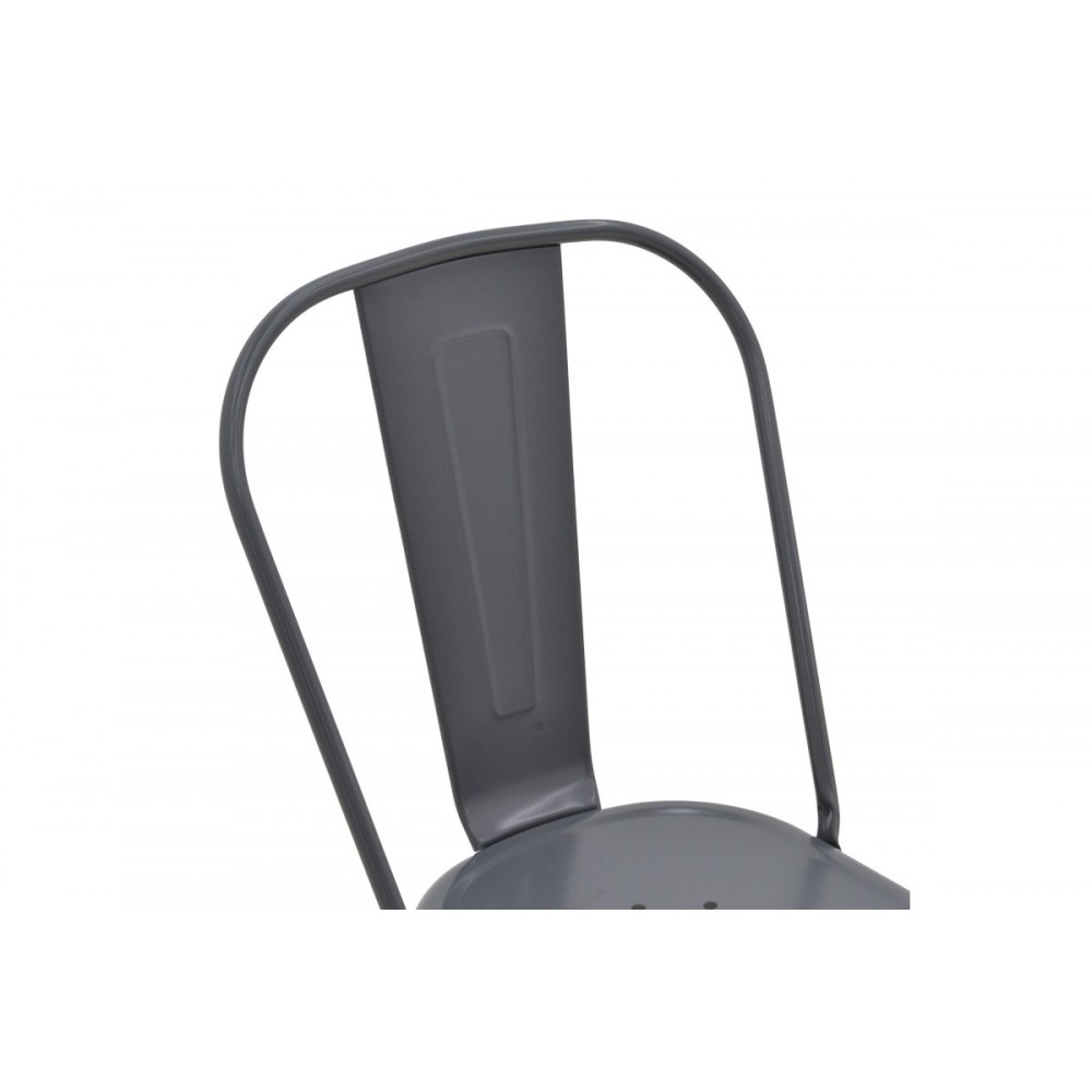 Καρέκλα "UTOPIA" από μέταλλο σε χρώμα ανθρακί 44x44x85