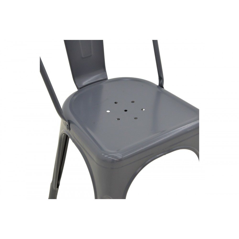 Καρέκλα "UTOPIA" από μέταλλο σε χρώμα ανθρακί 44x44x85