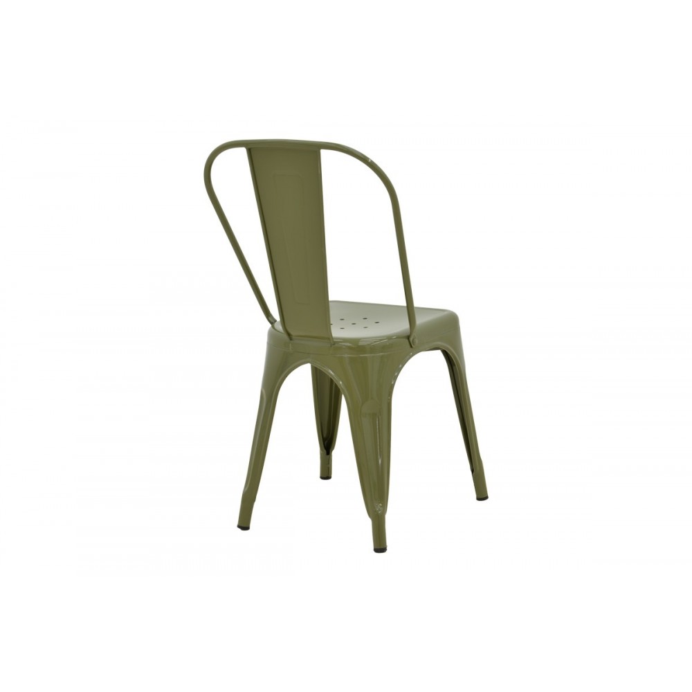 Καρέκλα "UTOPIA" από μέταλλο σε χρώμα λαδί 44x44x85