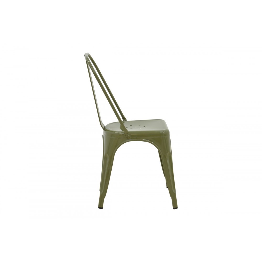 Καρέκλα "UTOPIA" από μέταλλο σε χρώμα λαδί 44x44x85