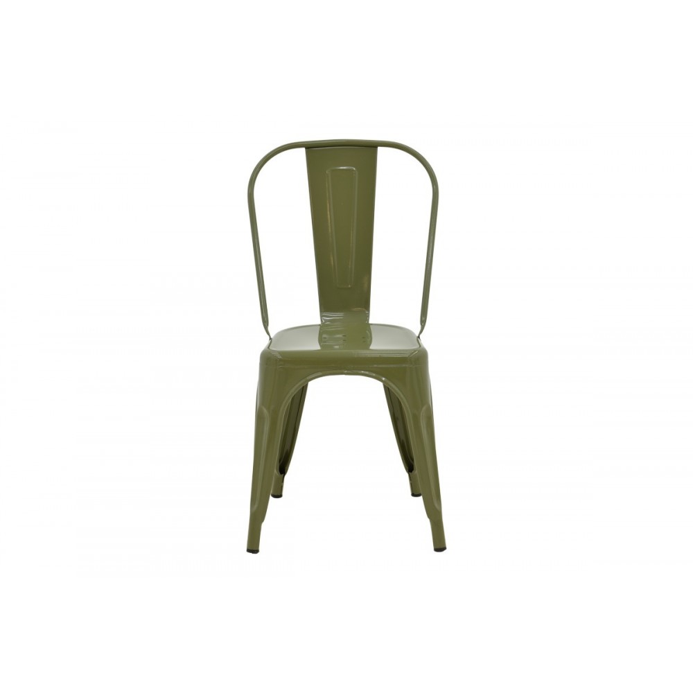 Καρέκλα "UTOPIA" από μέταλλο σε χρώμα λαδί 44x44x85