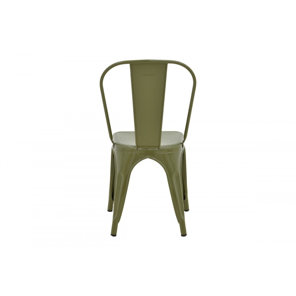 Καρέκλα "UTOPIA" από μέταλλο σε χρώμα λαδί 44x44x85