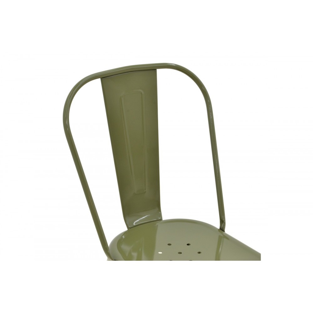Καρέκλα "UTOPIA" από μέταλλο σε χρώμα λαδί 44x44x85