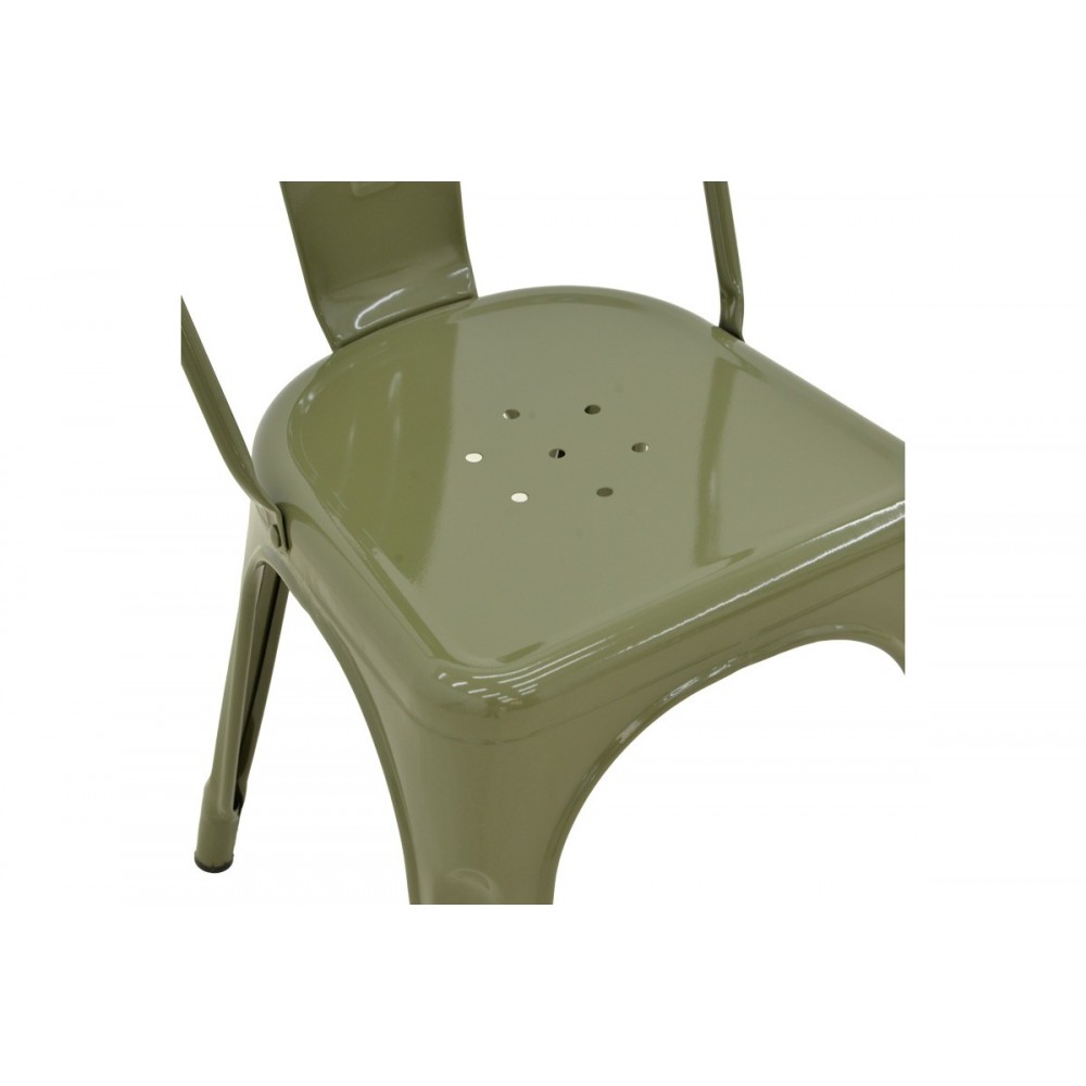 Καρέκλα "UTOPIA" από μέταλλο σε χρώμα λαδί 44x44x85