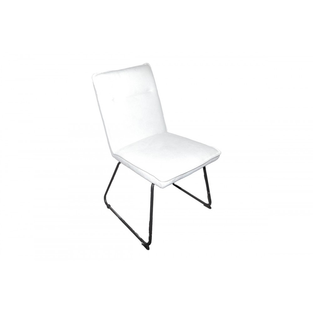 Καρέκλα "ESSENTIAL" από ύφασμα/μέταλλο σε χρώμα μπεζ/μαύρο 54x59x89