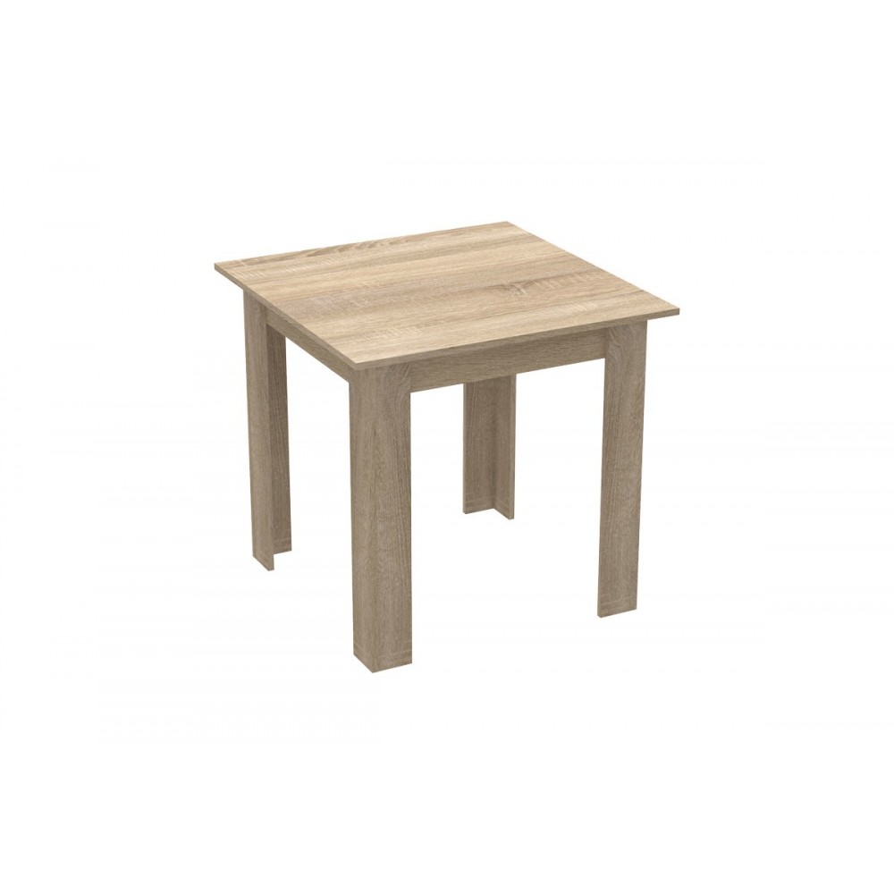 Τραπεζαρία 3τμχ "MANKA I-GASTON" σε χρώμα σονόμα/μαύρο 80x80x77