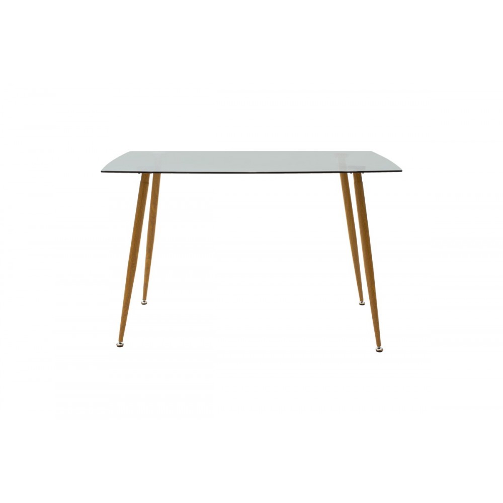 Τραπεζαρία 3τμχ "MANKA I-GASTON" σε χρώμα σονόμα truffle/μαύρο 80x80x77