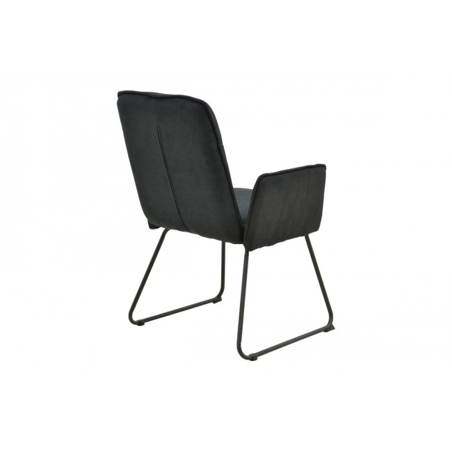 Πολυθρόνα "ESSENTIAL" από ύφασμα/μέταλλο σε χρώμα μαύρο 55.5x59x89