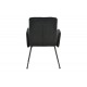 Πολυθρόνα "ESSENTIAL" από ύφασμα/μέταλλο σε χρώμα μαύρο 55.5x59x89