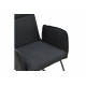 Πολυθρόνα "ESSENTIAL" από ύφασμα/μέταλλο σε χρώμα μαύρο 55.5x59x89