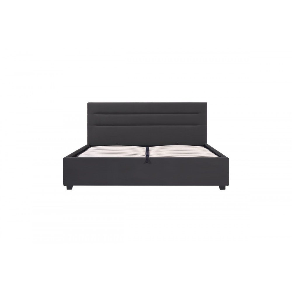 Κρεβάτι "MOLITO" από βελούδο σε χρώμα μαύρο 158x214x91