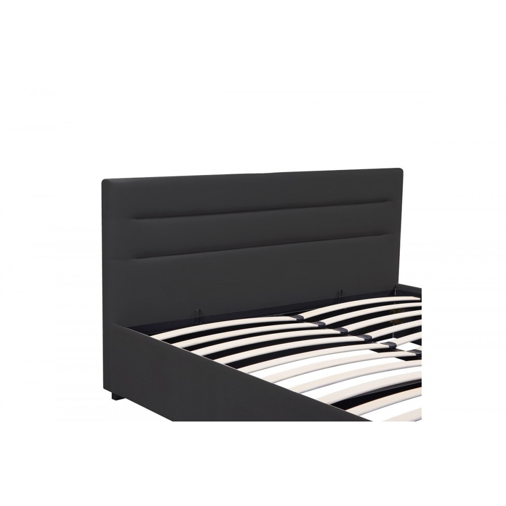 Κρεβάτι "MOLITO" από βελούδο σε χρώμα μαύρο 158x214x91