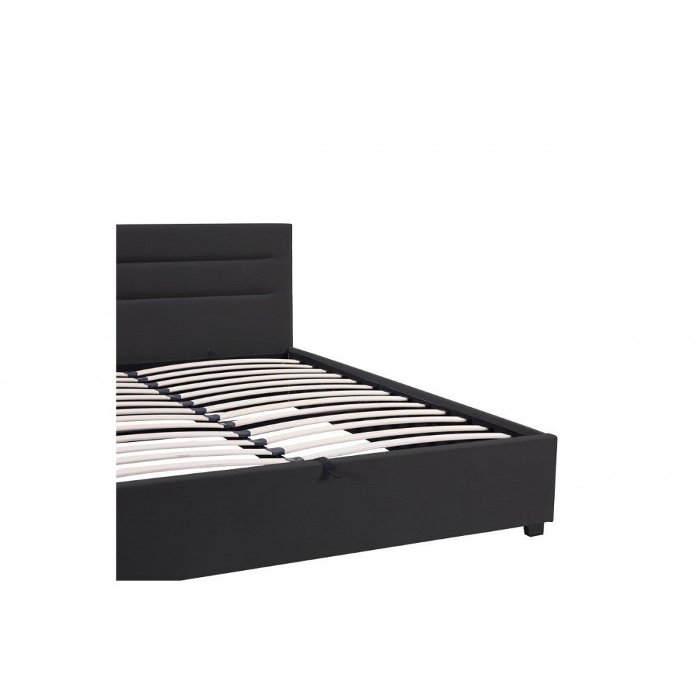 Κρεβάτι "MOLITO" από βελούδο σε χρώμα μαύρο 158x214x91
