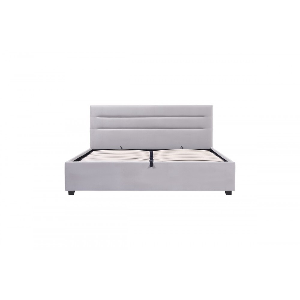 Κρεβάτι "MOLITO" από βελούδο σε χρώμα γκρι 158x214x91