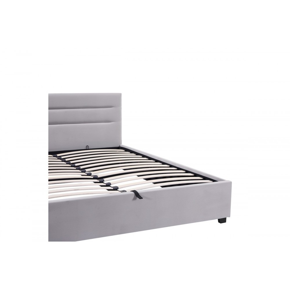 Κρεβάτι "MOLITO" από βελούδο σε χρώμα γκρι 158x214x91