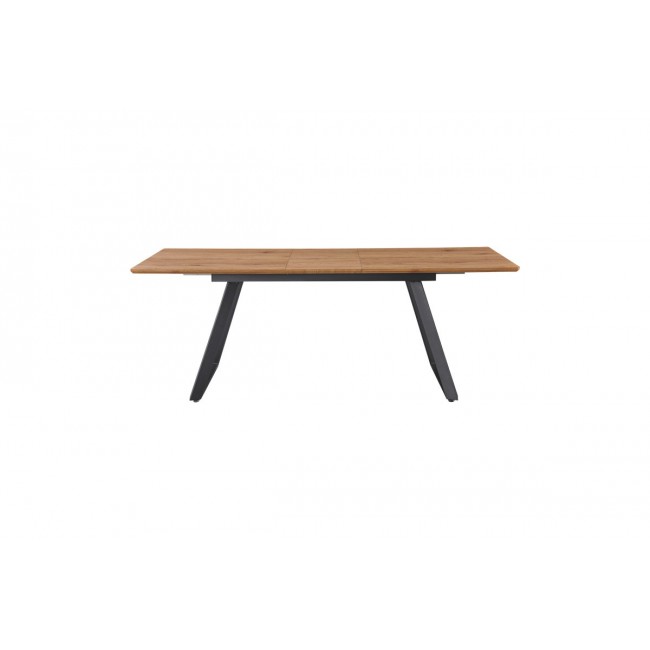 Τραπέζι επεκτεινόμενο "KANNU" σε χρώμα φυσικό/μαύρο 160-200x90x75