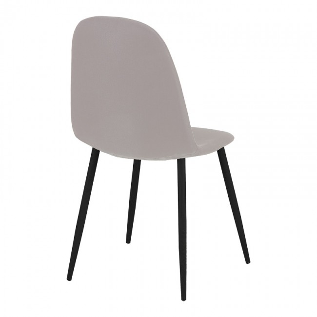 Καρέκλα "BELLA" από ύφασμα/μέταλλο σε χρώμα γκρι/μαύρο 43.5x52x89