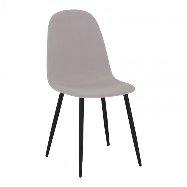 Καρέκλα "BELLA" από ύφασμα/μέταλλο σε χρώμα γκρι/μαύρο 43.5x52x89