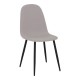 Καρέκλα "BELLA" από ύφασμα/μέταλλο σε χρώμα γκρι/μαύρο 43.5x52x89
