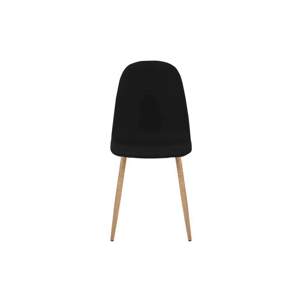 Καρέκλα "BELLA" από ύφασμα/μέταλλο σε χρώμα μαύρο/φυσικό 43.5x52x89