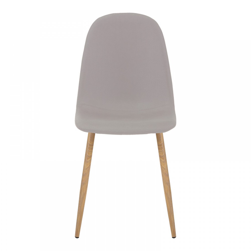 Καρέκλα "BELLA" από ύφασμα/μέταλλο σε χρώμα γκρι/φυσικό 43.5x52x89