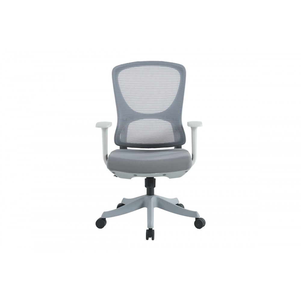Καρέκλα γραφείου "LITULO" από mesh ύφασμα σε χρώμα γκρι 51x50.5x98/106εκ