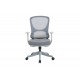 Καρέκλα γραφείου "LITULO" από mesh ύφασμα σε χρώμα γκρι 51x50.5x98/106εκ