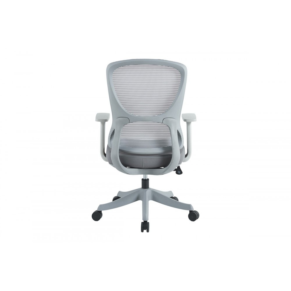 Καρέκλα γραφείου "LITULO" από mesh ύφασμα σε χρώμα γκρι 51x50.5x98/106εκ