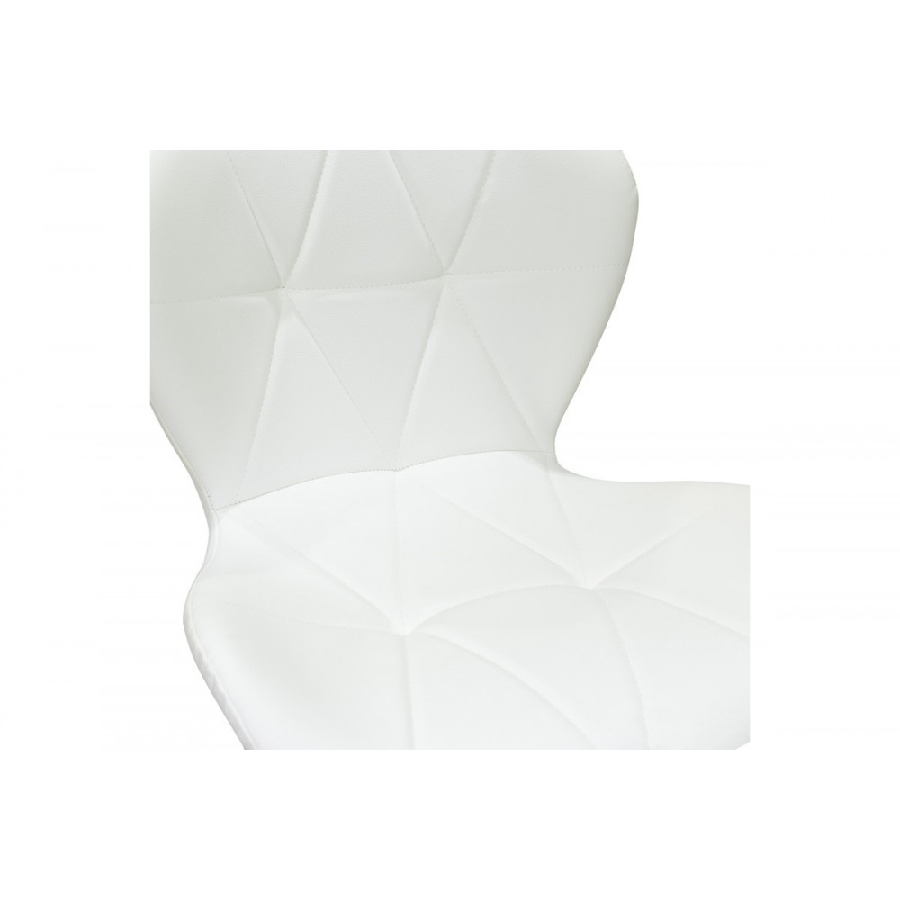 Σκαμπό μπαρ "COOZY" από μέταλλο/pu σε χρώμα μαύρο ματ/λευκό 46x47x90-112