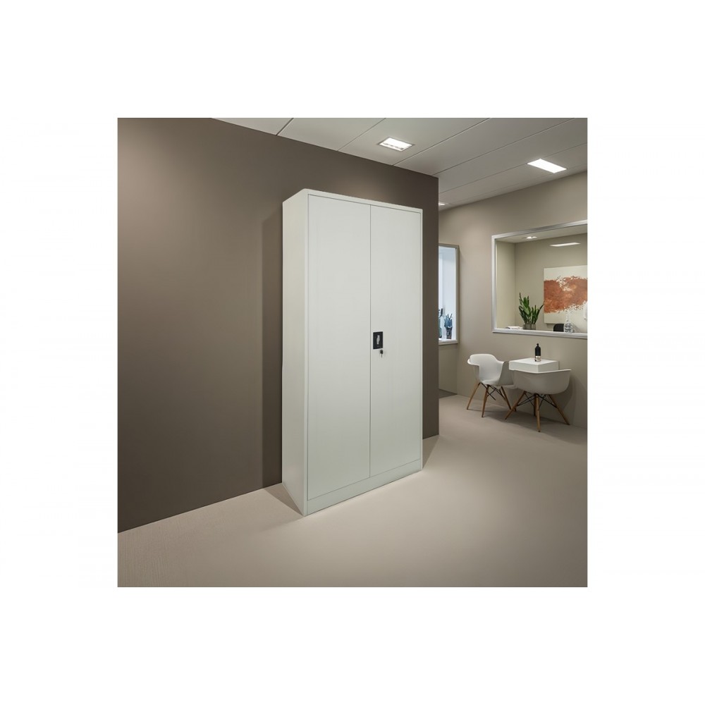 Ντουλάπα "UGREN" από μέταλλο σε χρώμα ανοιχτό γκρι 90x40x180