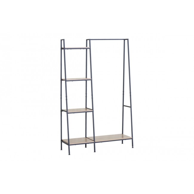 Έπιπλο εισόδου-ραφιέρα "HEREVY" σε χρώμα oak/μαύρο 101x35x160