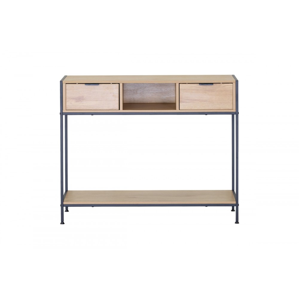 Κονσόλα "REGANDO" σε χρώμα oak/μαυρο 100x35x80