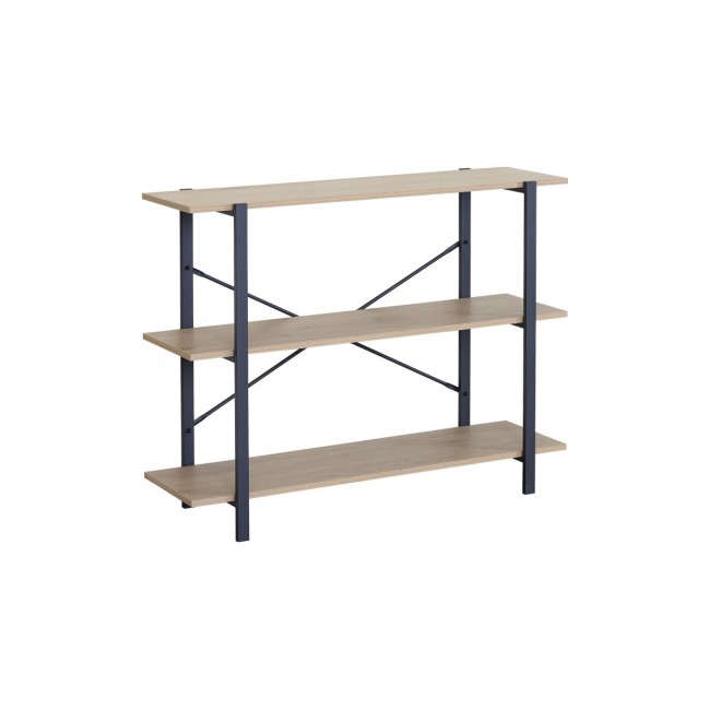 Επιδαπέδια ραφιέρα "NEBRANZO" σε χρώμα oak/μάυρο 106x35x80