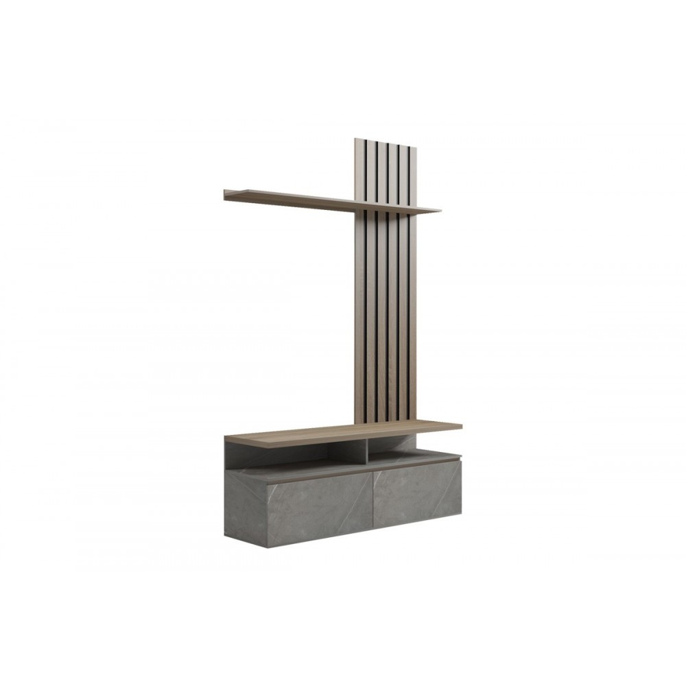 Σύνθετο σαλονιού "PERLENTO" σε  χρώμα μπεζ μαρμάρου/σονόμα 140x41x219.5