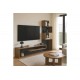 Έπιπλο τηλεόρασης "CAZENDA" σε χρώμα oak/ανθρακί 160x29x126