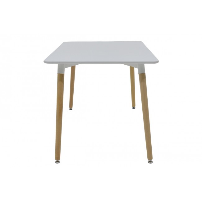 Τραπέζι "NATALI" από mdf σε χρώμα λευκό/φυσικό 120x80x76