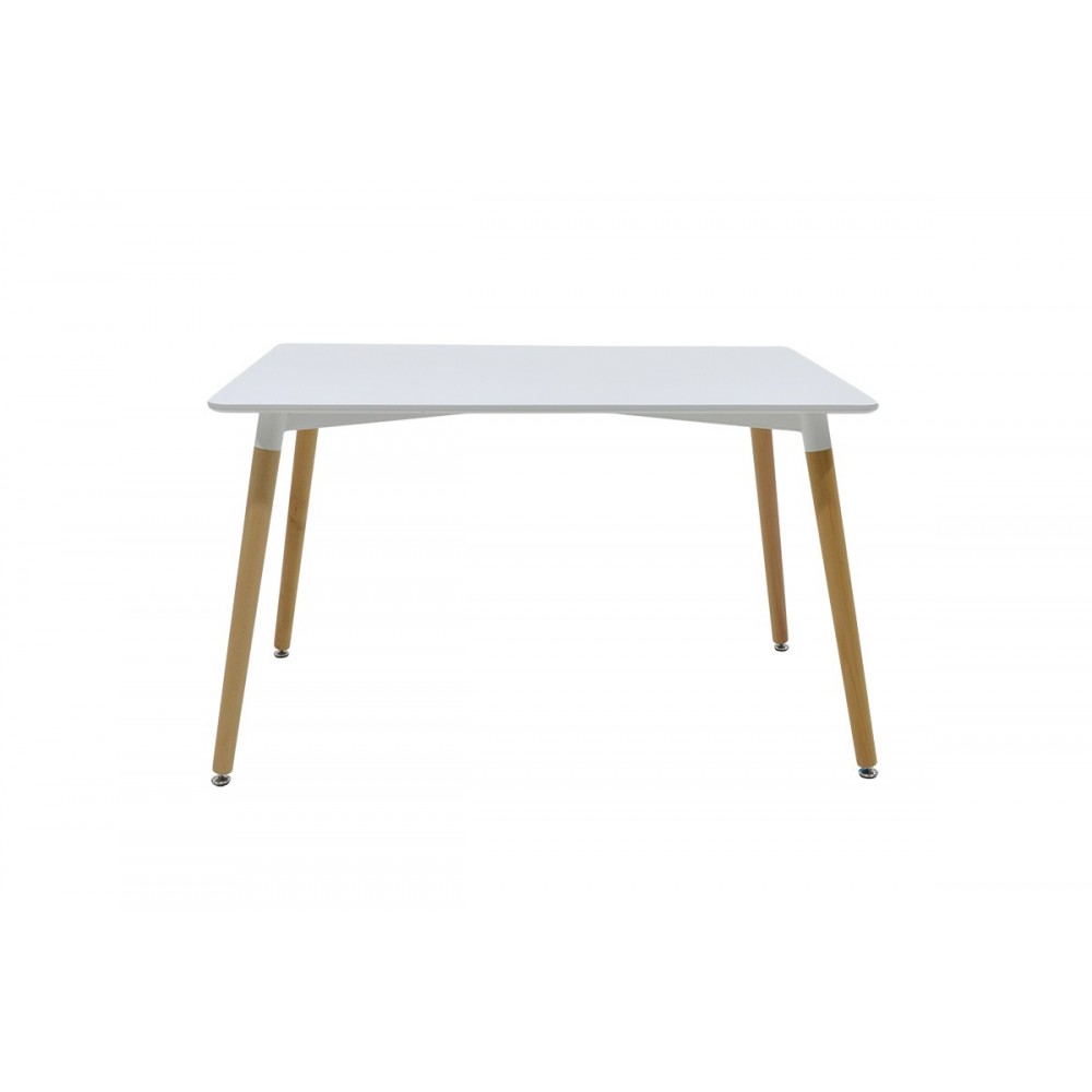 Τραπέζι "NATALI" από mdf σε χρώμα λευκό/φυσικό 120x80x76