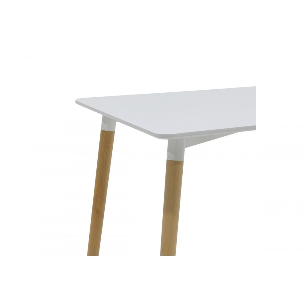 Τραπέζι "NATALI" από mdf σε χρώμα λευκό/φυσικό 120x80x76