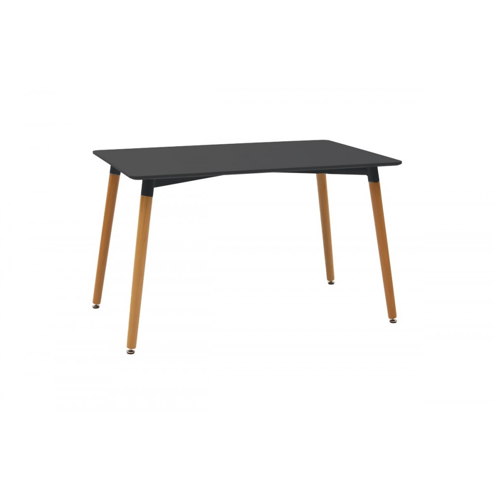 Τραπέζι "NATALI" από mdf σε χρώμα μαύρο/φυσικό 120x80x76