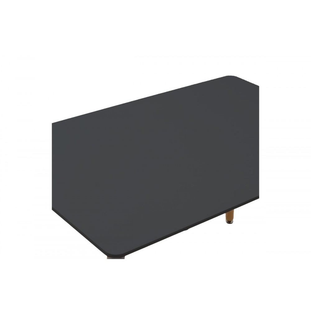 Τραπέζι "NATALI" από mdf σε χρώμα μαύρο/φυσικό 120x80x76