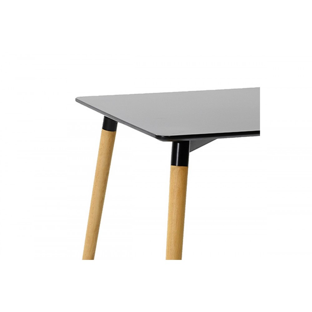 Τραπέζι "NATALI" από mdf σε χρώμα μαύρο/φυσικό 80x80x76